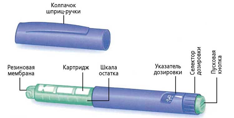 Шприц-ручка для инсулина: основные элементы