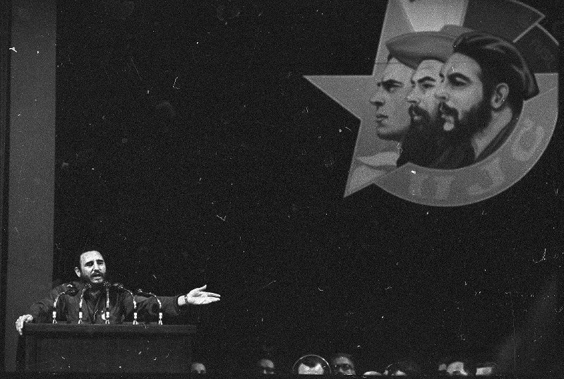 Выступает Фидель Кастро. Дата съемки: 1972 год
