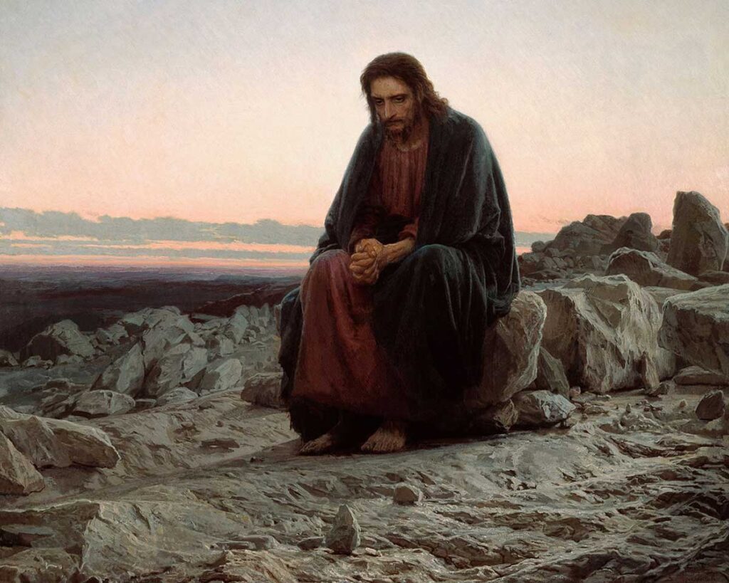 Картина «Христос в пустыне». Иван Крамской, 1872