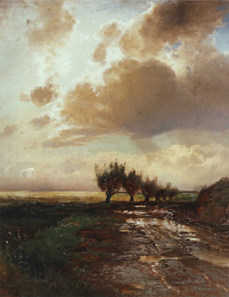 Картина «Проселок», Алексей Саврасов, 1873