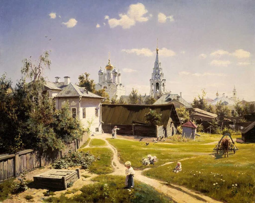Картина «Московский дворик». Василий Поленов,1878