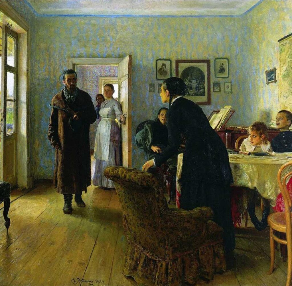 Картина «Не ждали». Илья Репин, 1884-1888