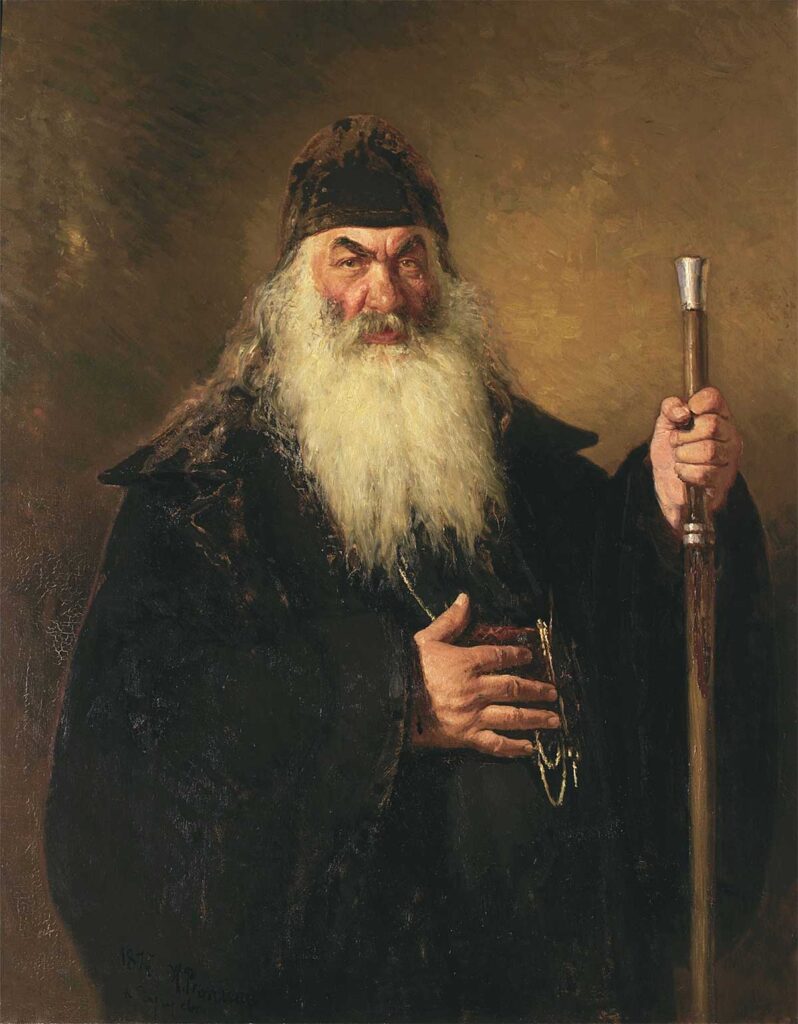 Картина «Протодьякон». Художник: Илья Репин, 1877