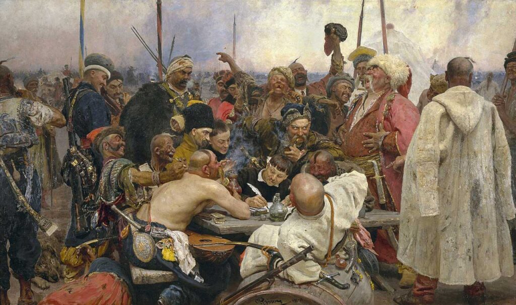 Картина «Запорожцы». Илья Репин, 1880-1891