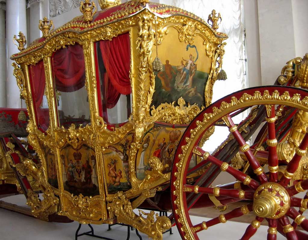 Большая французская коронационная карета, 1717 г. Санкт-Петербург, Эрмитаж.