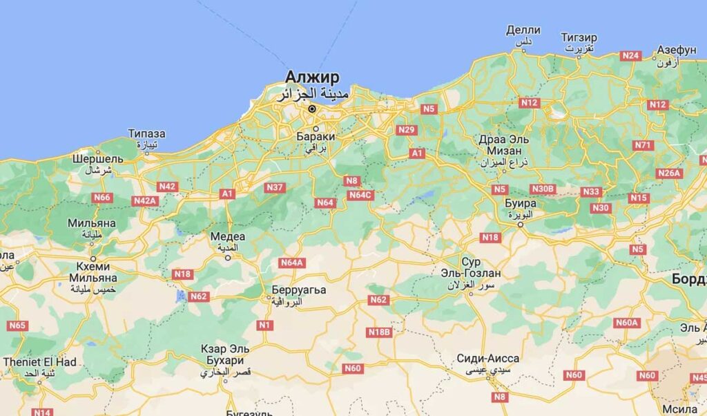 Алжир - столица государства Алжир в Африке
