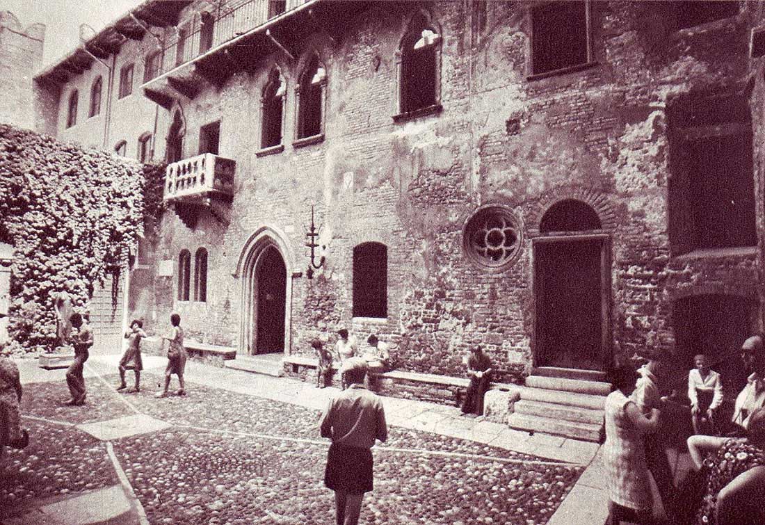 Дом Джульетты в Вероне в 40-х годах 20 века.