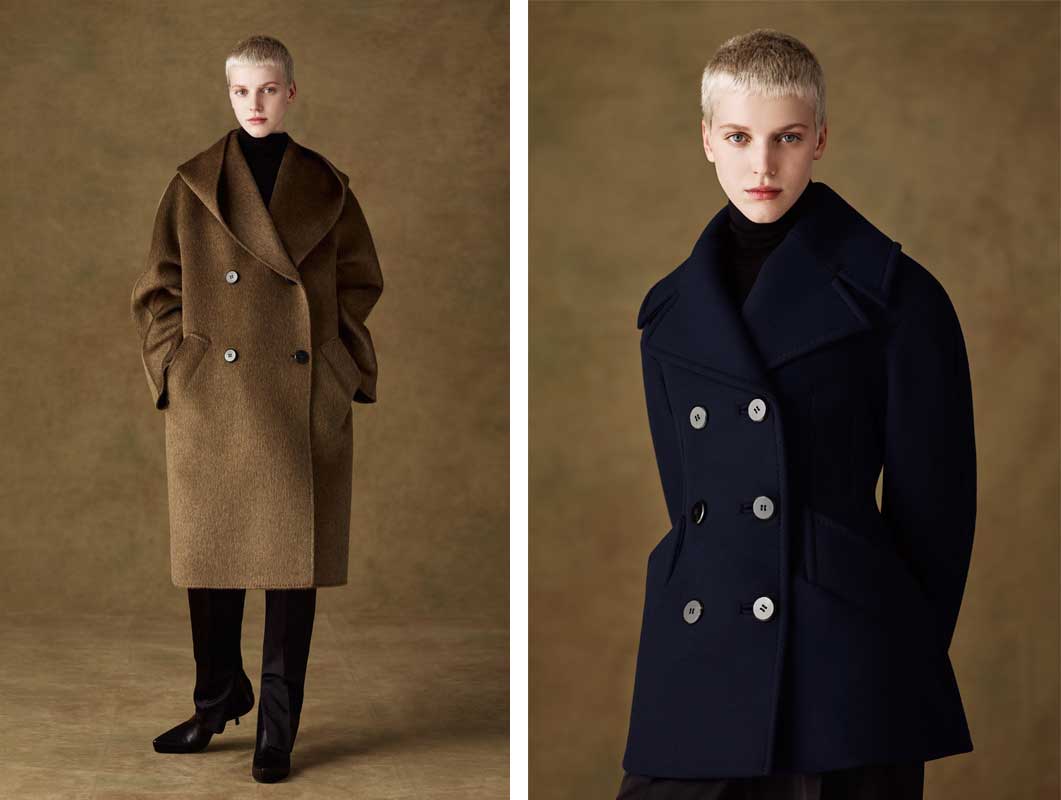 Двубортное пальто модный тренд осень-зима 2023-2024