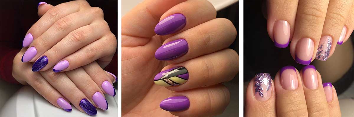 Фиолетовые ногти маникюр 2022