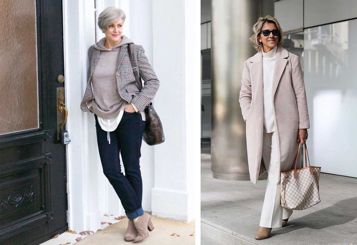 Кардиган или свитер для женщин за 60 лет модные тенденции