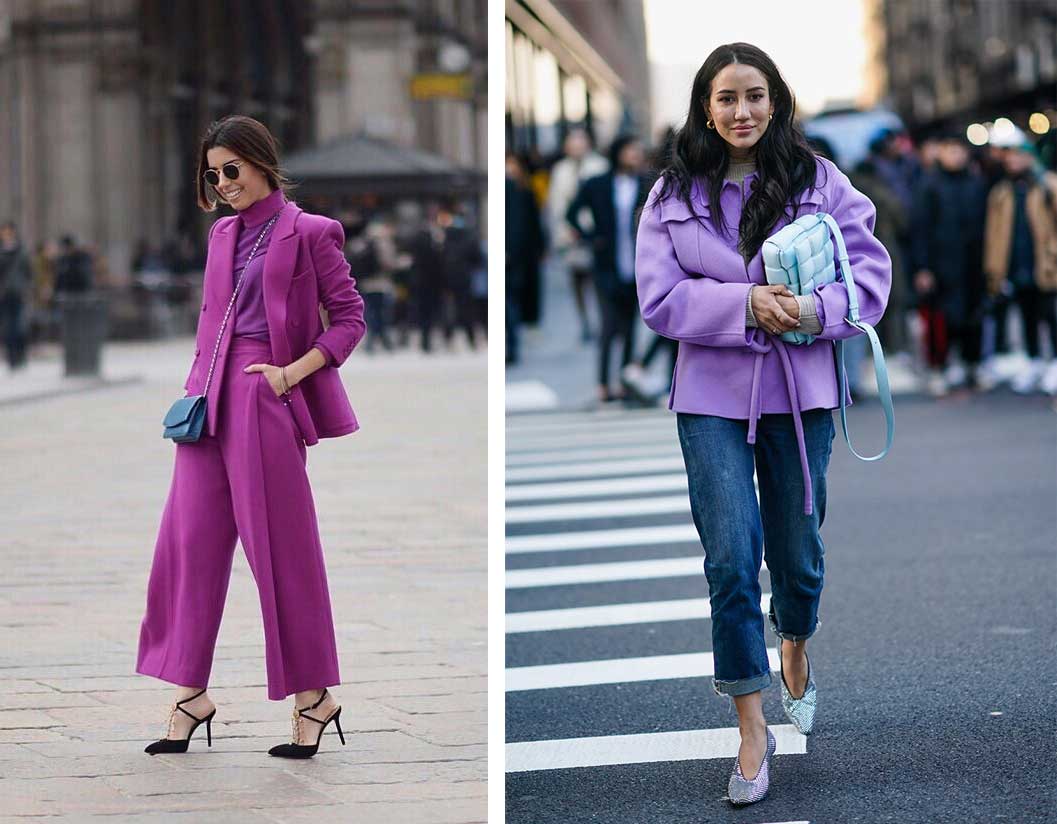 Фиолетовый модный цвет осени 2022 и зимы 2023