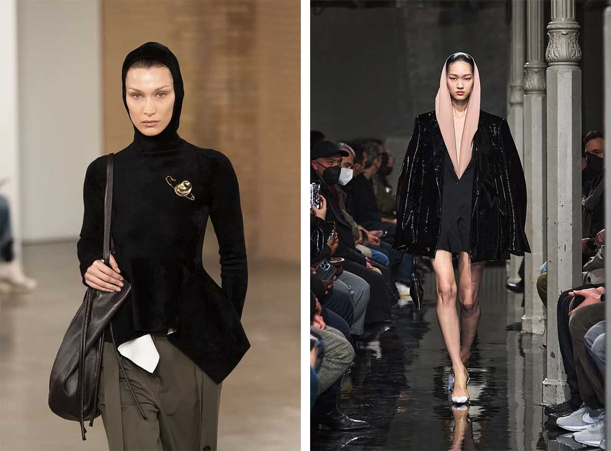 Модные худи и платье с капюшоном модные тенденции осень-зима 2022-2023
