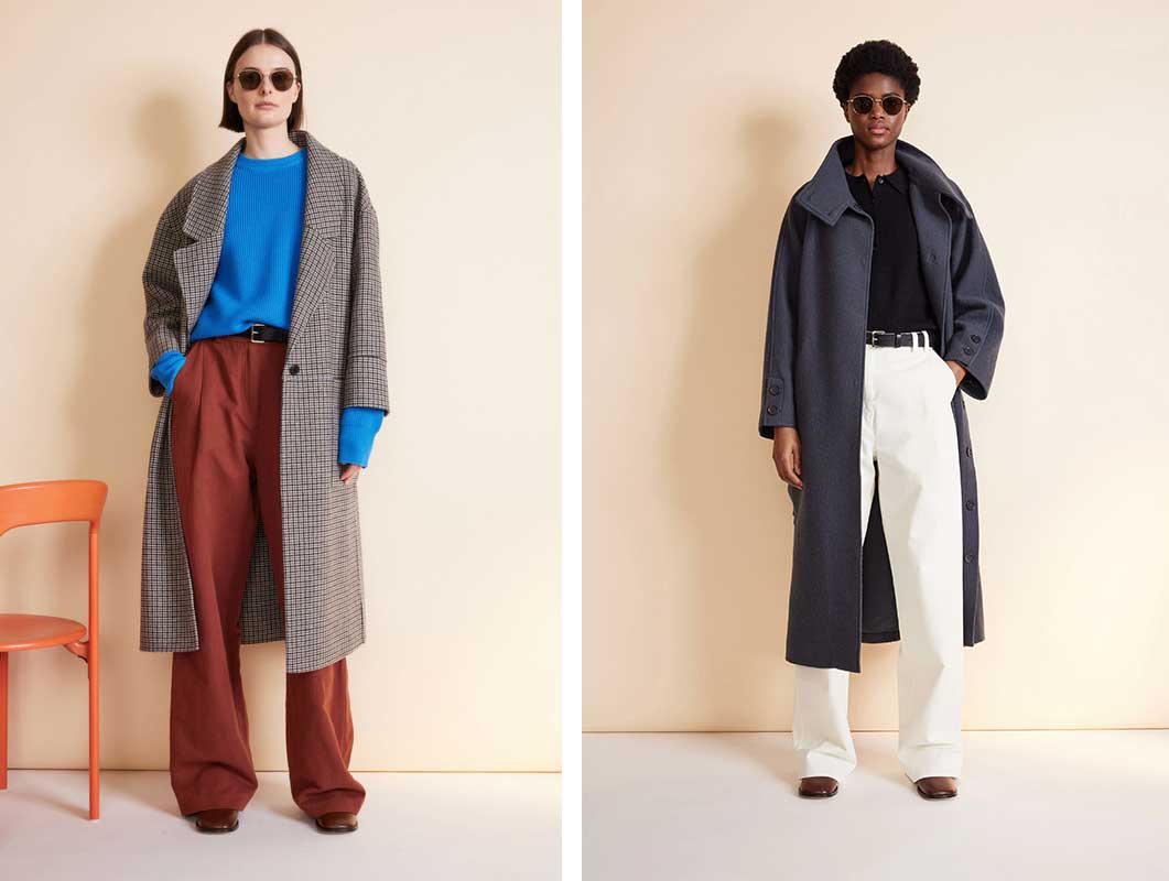 Стильное женское шерстяное пальто мода осень-зима 2022-2023