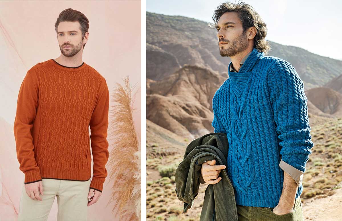 Яркие мужские свитера, джемперы и кардиганы осень-зима 2023