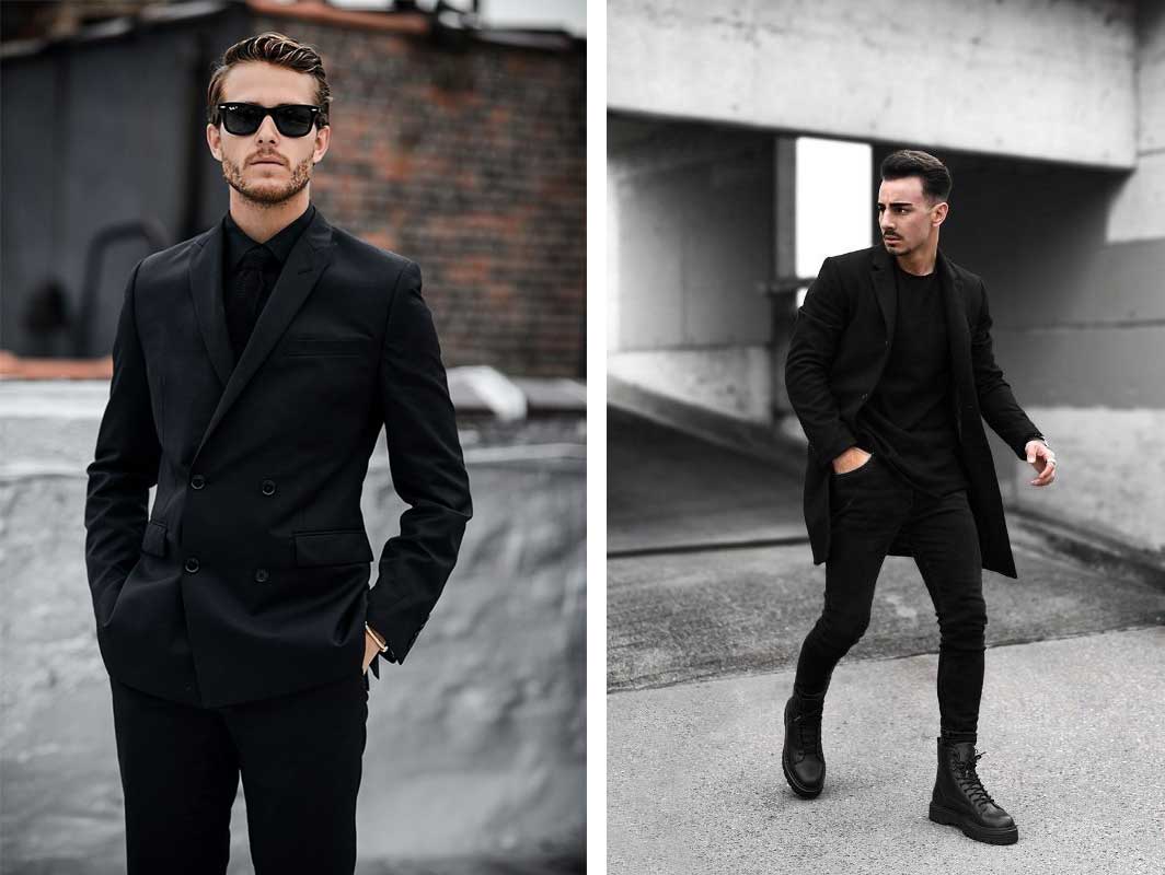Черный цвет в мужской одежде тренд осень-зима 2023