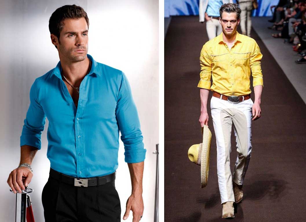 Яркие мужские рубашки модный тренд 2024