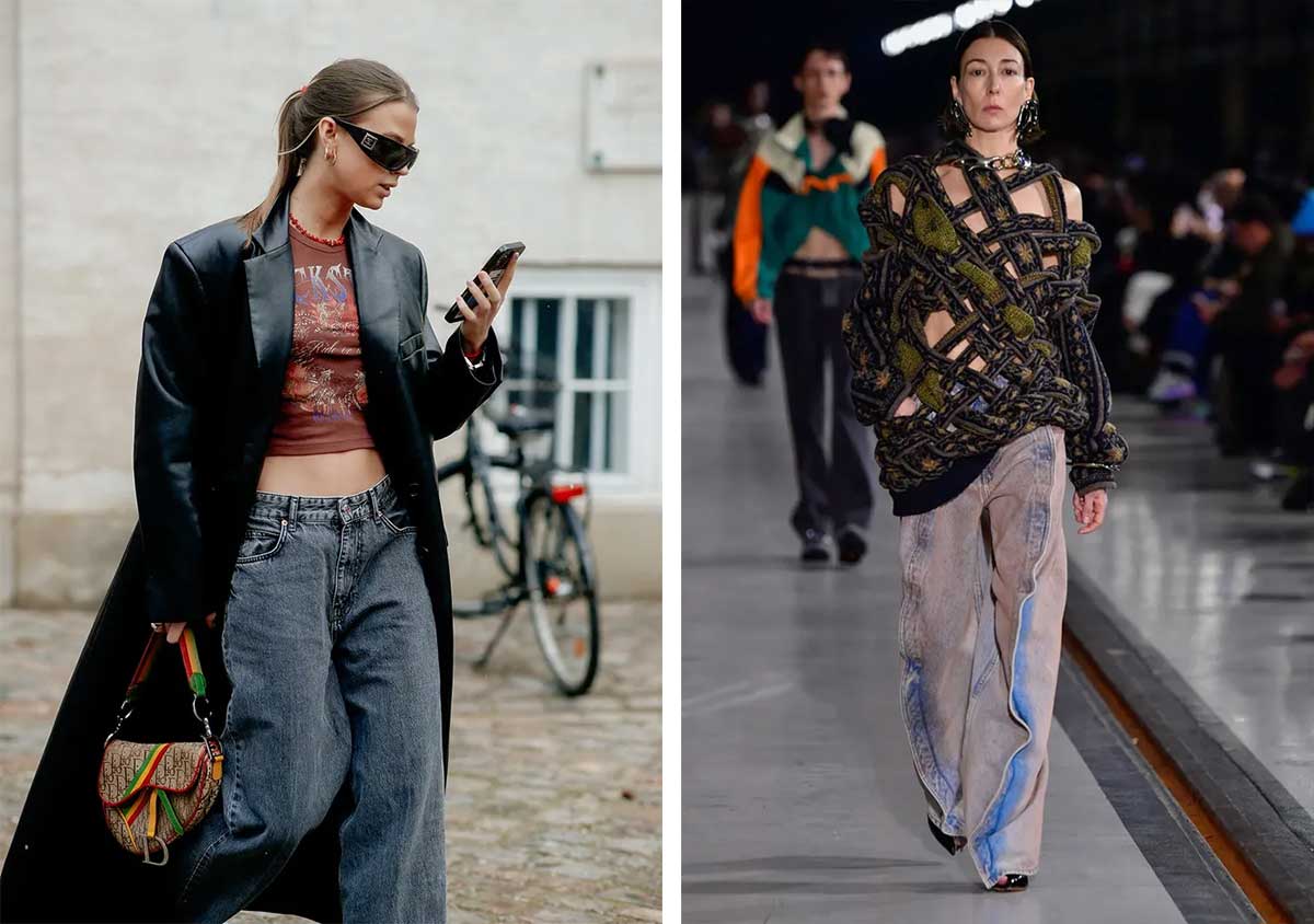 Модная джинсовая одежда тренды осень-зима 2022-2023