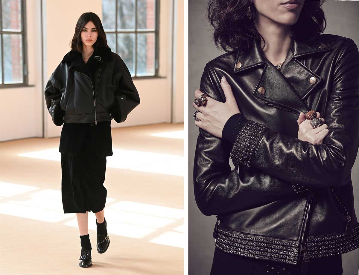 Модные женские кожаные куртки осень-зима 2024