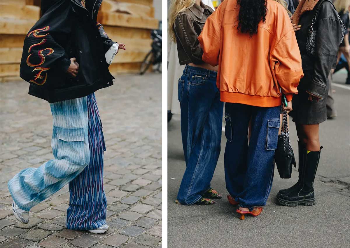 Широкие брюки карго как носить осенью 2022