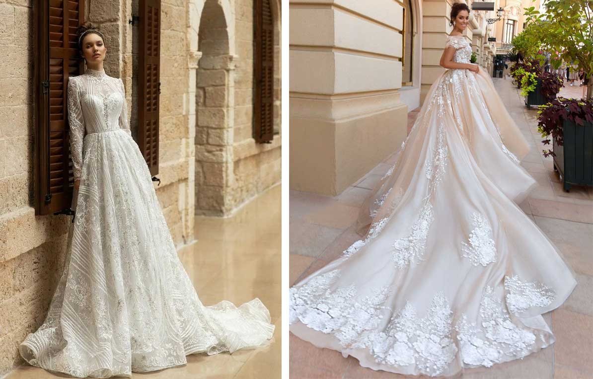 Пышное свадебное платье с кружевом 2024: модные тренды и стильные образы