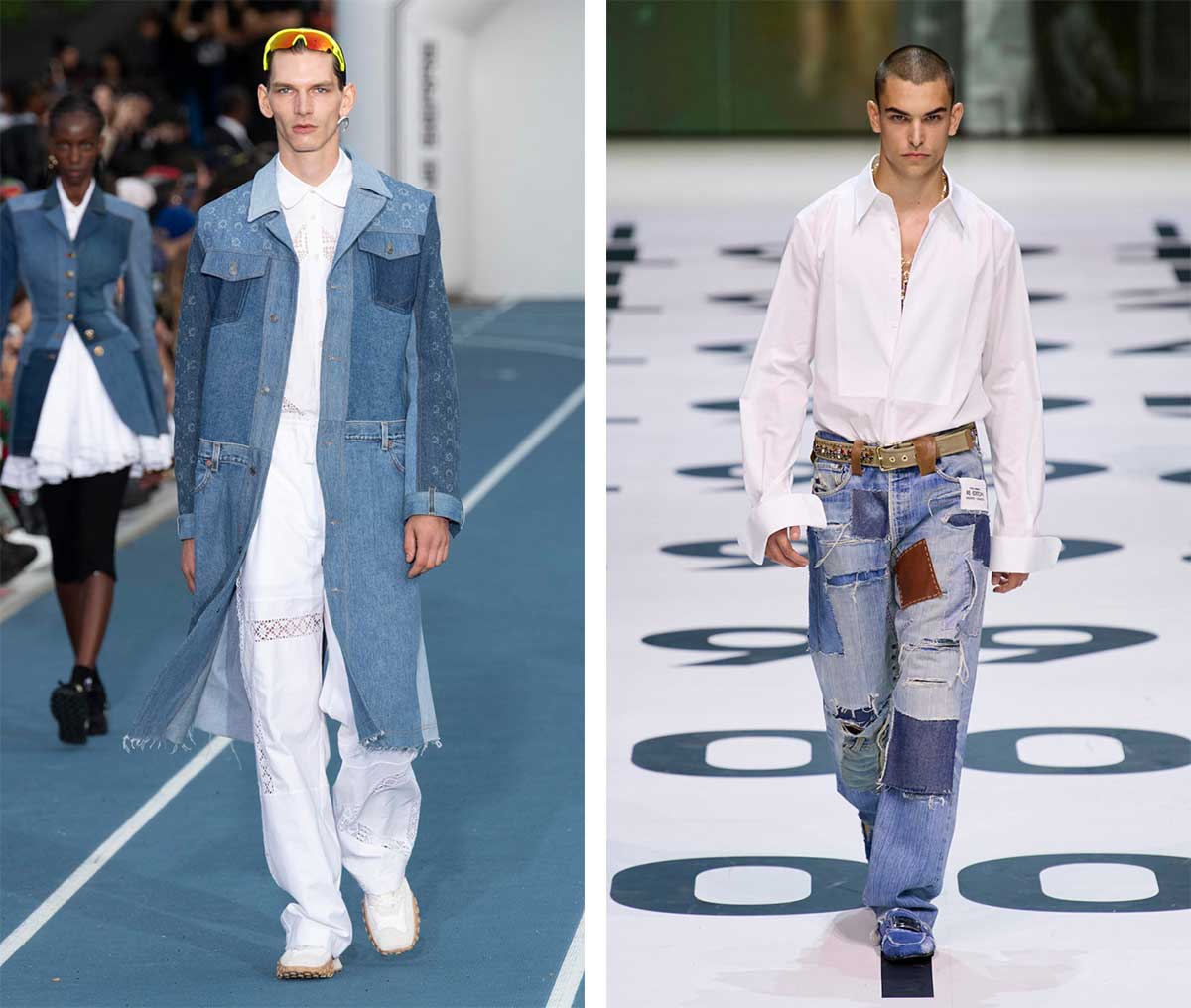 Мужская джинсовая одежда деним модные тренды весна-лето 2023