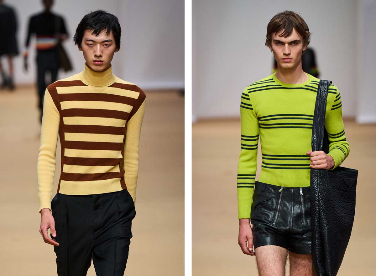 Мужская одежда с полосами модные тенденции в весенне-летнем сезоне 2023