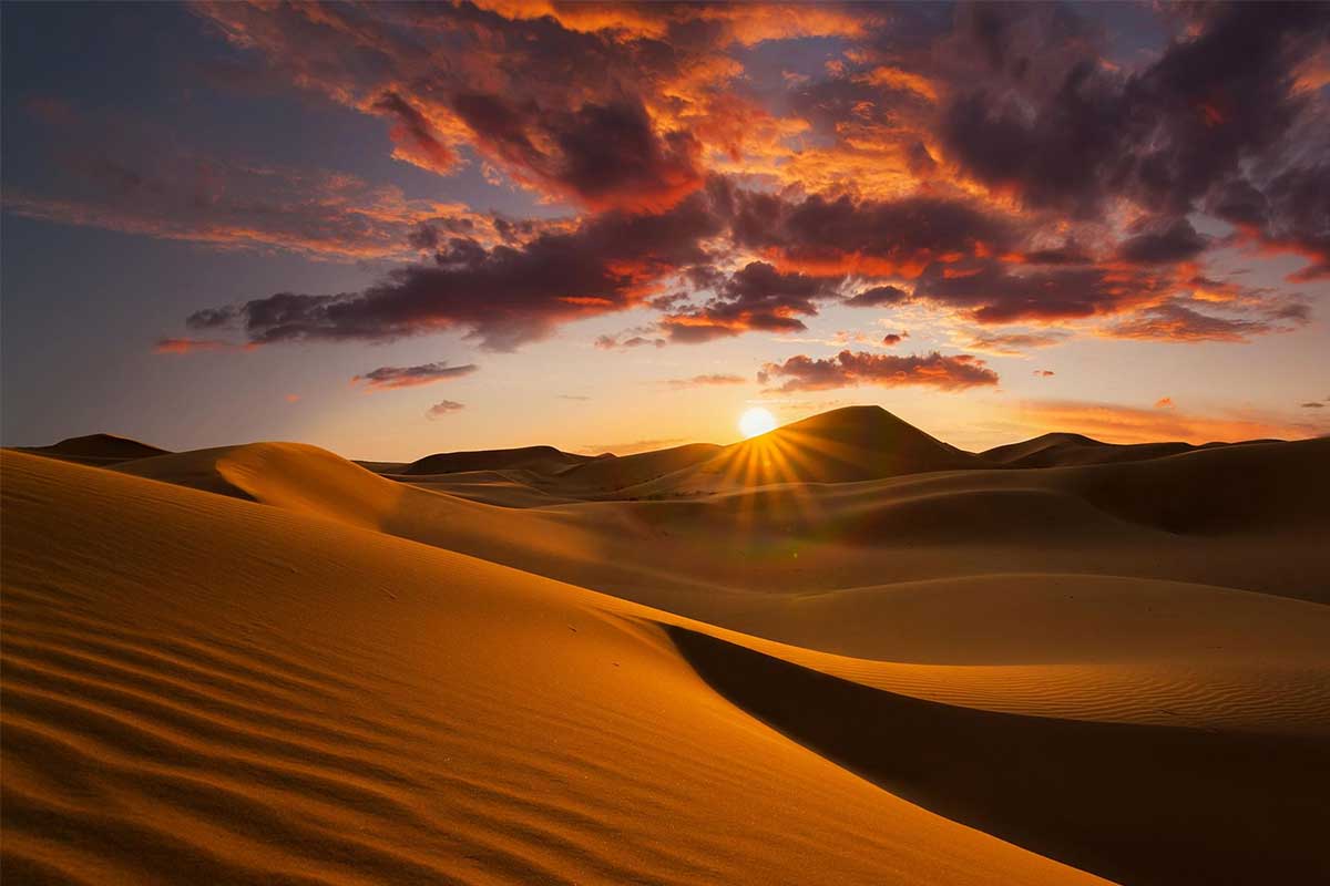 Закат в пустыне Сахаре
