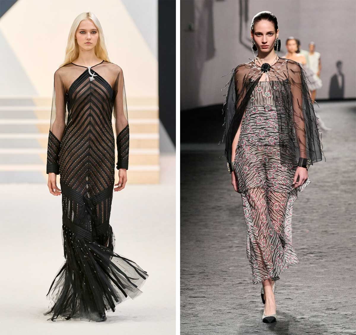 Модное красивое черное платье на Новый год 2023