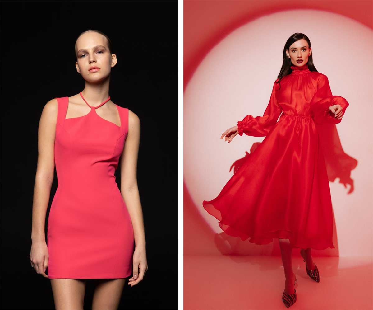 Модное красное платье на Новый 2023 год