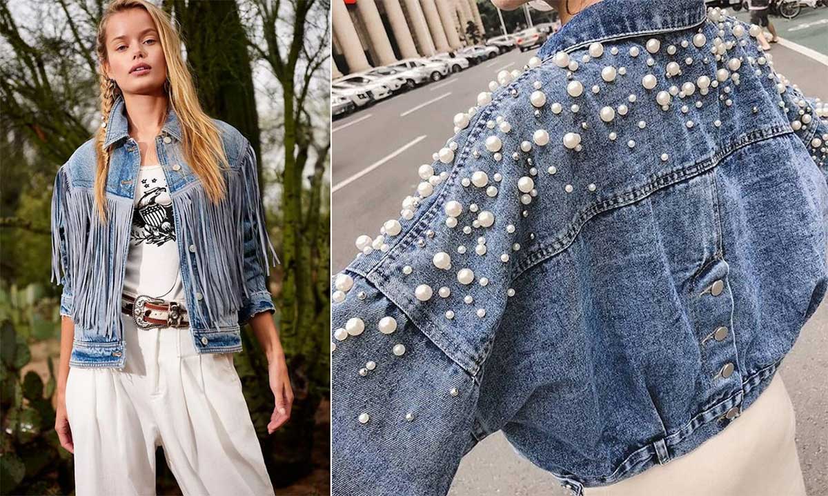 Оригинальный и модный декор джинсовых курток для девушек 2023