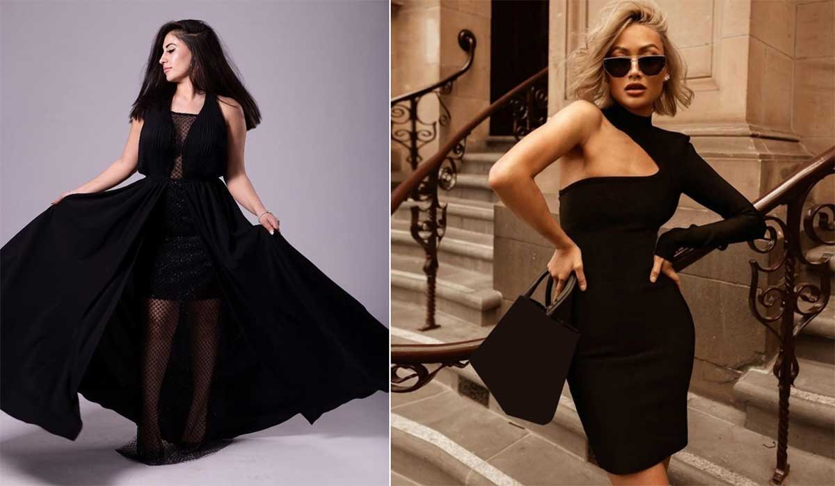 Маленькое черное платье в интересном дизайне модные тенденции 2023