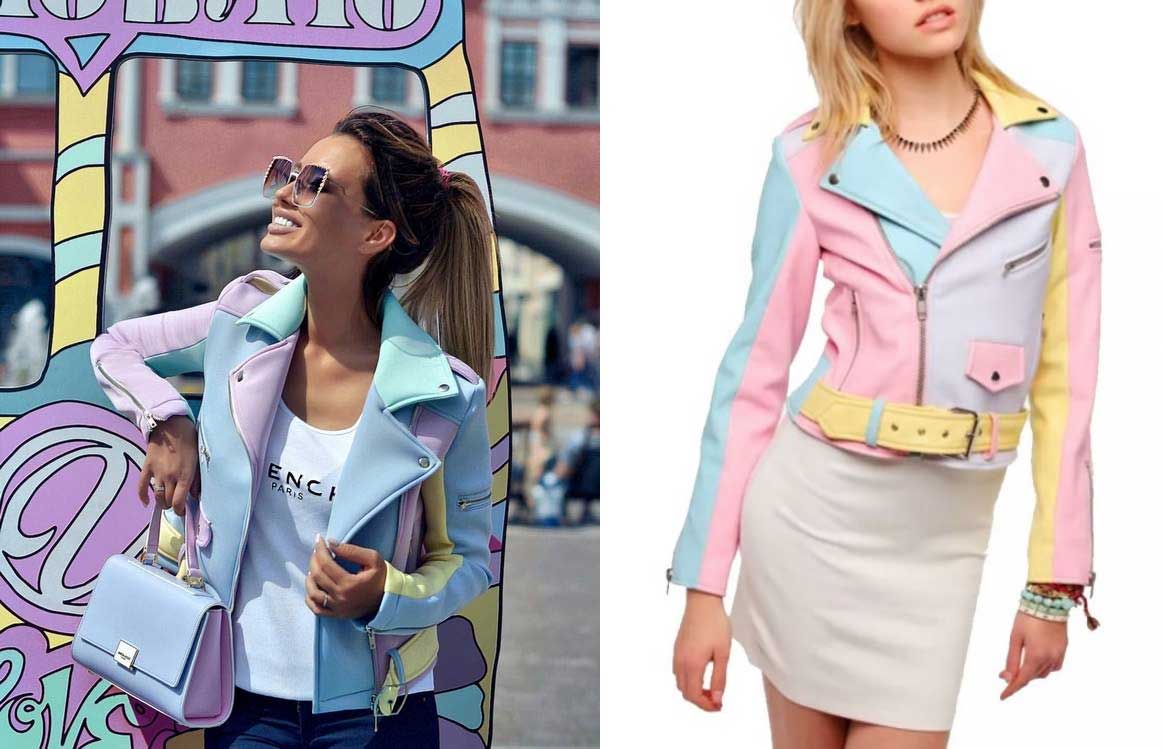 Разноцветные женские кожаные куртки модное сочетание в 2023 году