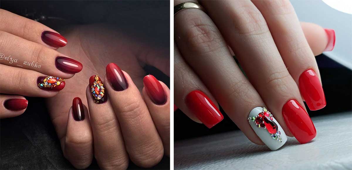 Дизайн красных ногтей с камифубуками модные луки 2023