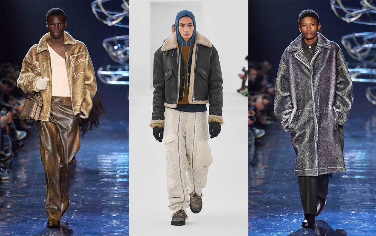 Мужская дубленка - один из главных предметов верхней одежды в мужской моде осень-зима 2023