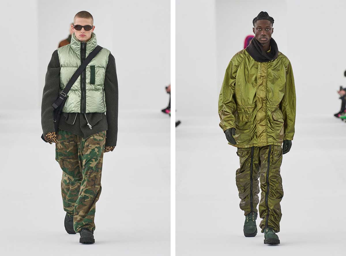 Хаки — еще один важный оттенок в палитре мужской моды осень-зима 2023