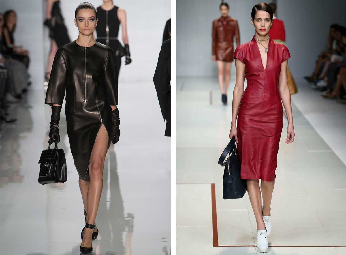 Модное платье из кожи 2024: тенденции и стильные образы