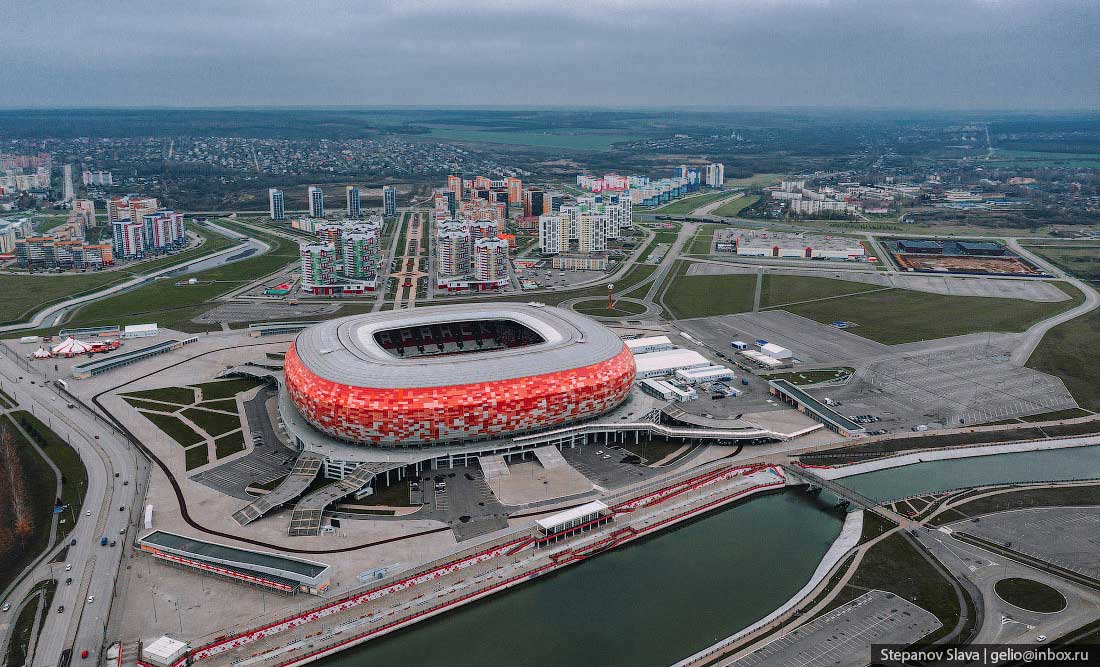 Футбольный стадион «Мордовия Арена» — главный в Саранске объект Чемпионата мира по футболу 2018