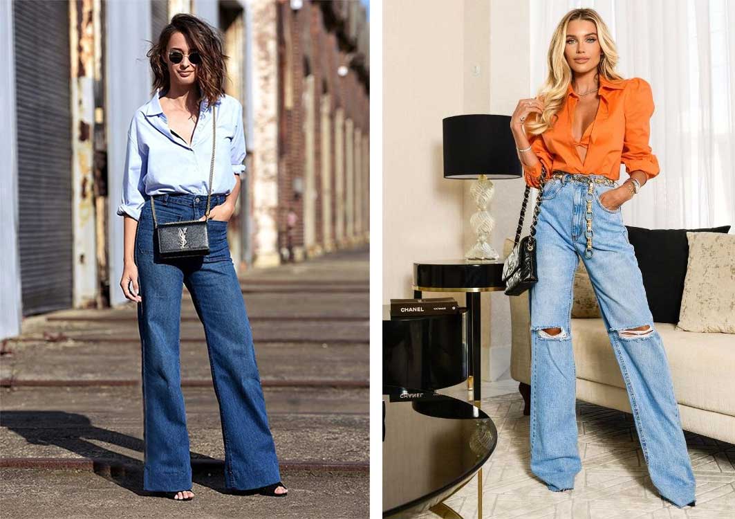 Модные джинсы-клеш 2024: с чем сочетать и носить 