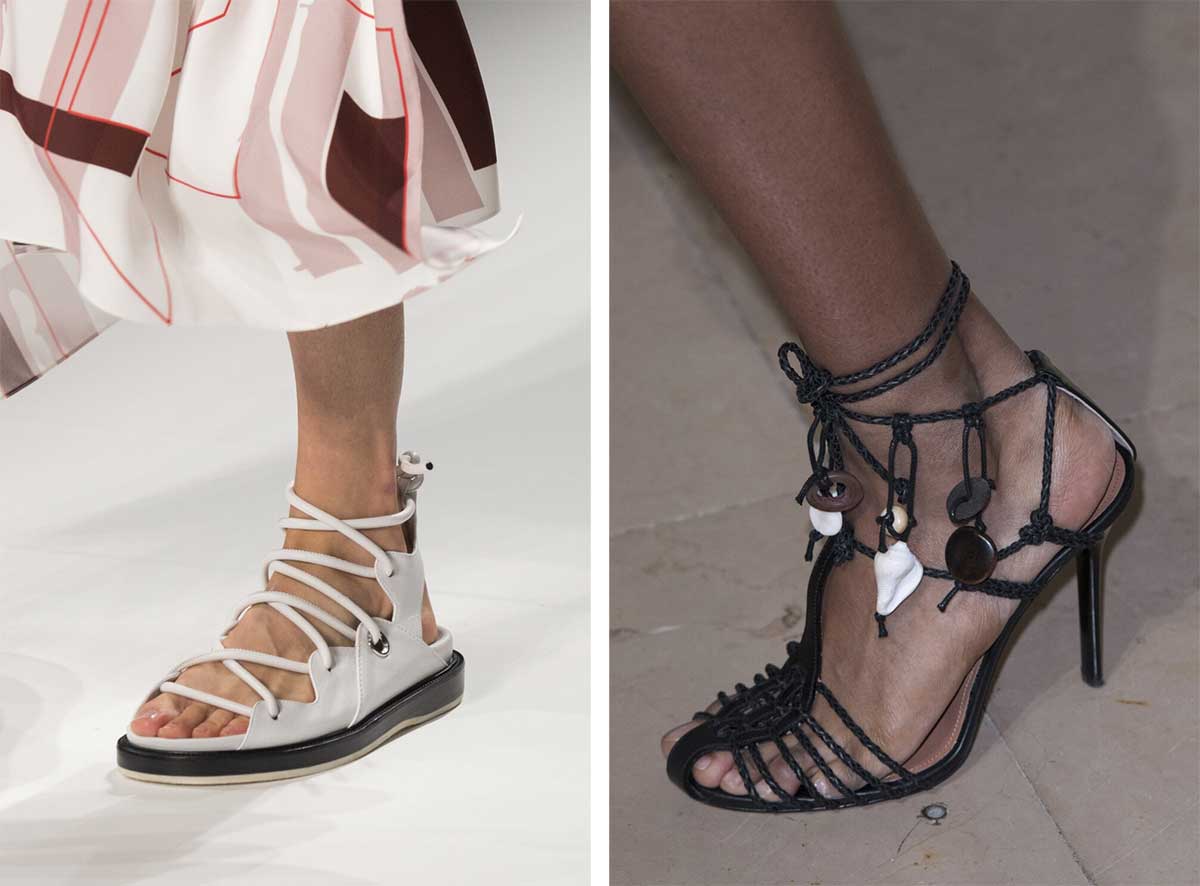 Женская обувь со шнуровкой модные луки весна-лето 2024