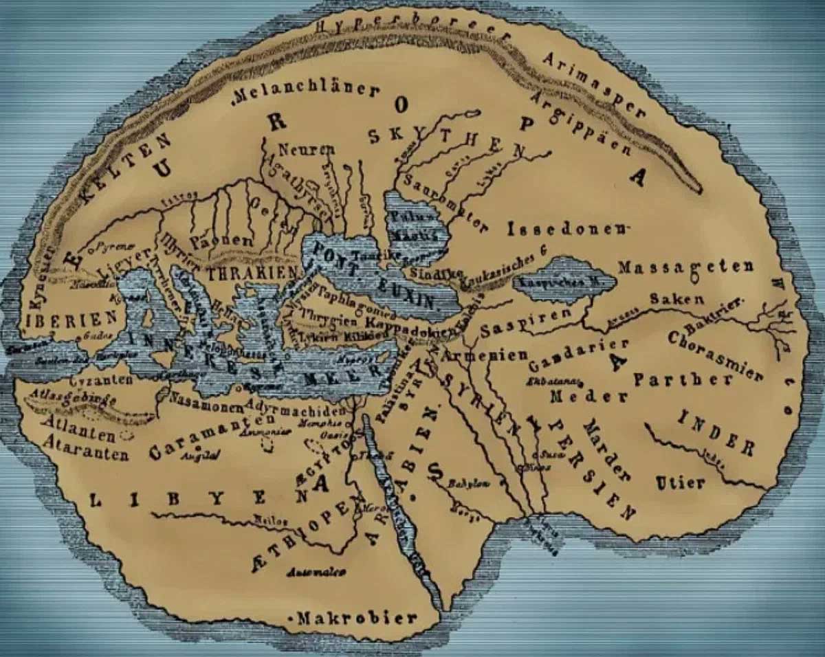 Древняя карта Земли