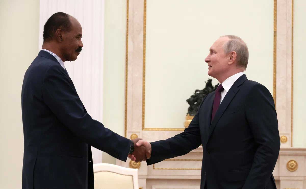 Президент России - Владимир Путин и Президент Эритреи - Исайяс Афеворки