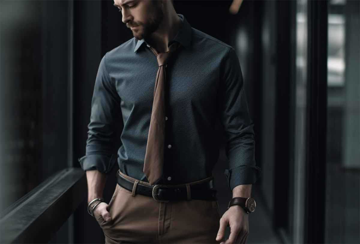 Модное сочетание рубашки с галстуков и джинсовыми или вельветовыми брюками модные тренды 2024