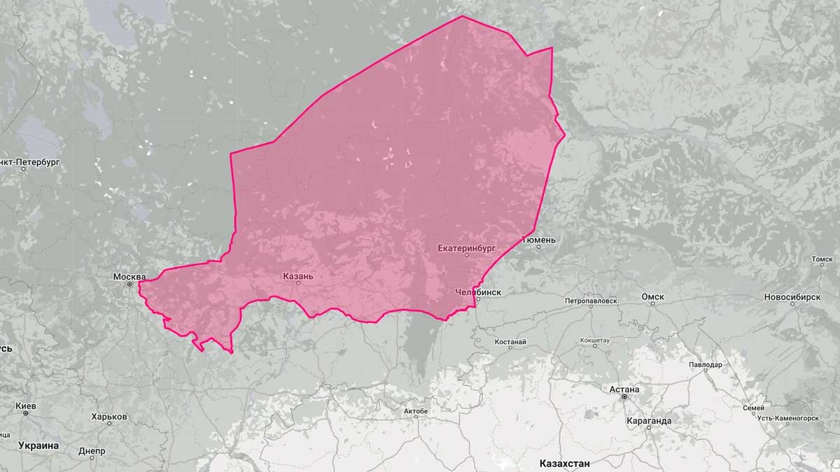 Сравнение территории страны Нигер с территорией России