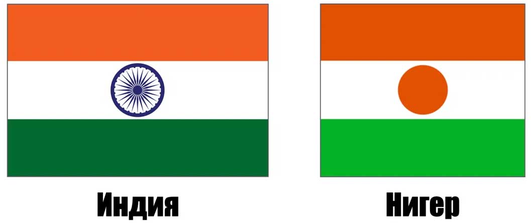 Флаг Нигера очень похож на флаг Индии