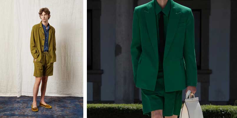 Мужские шорты цвета хаки для города модный тренд 2024