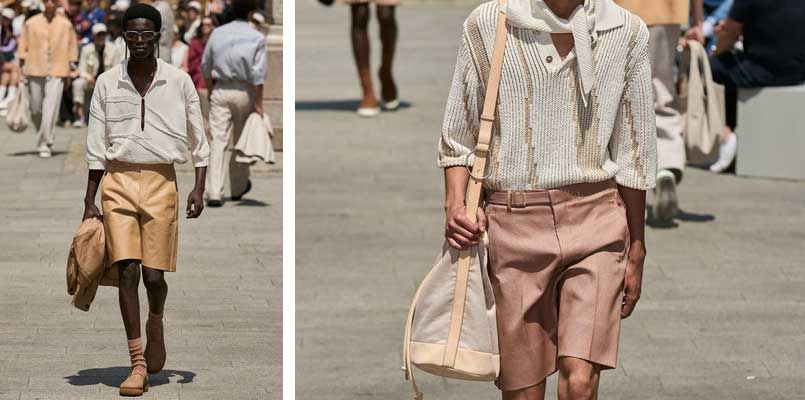 Летние мужские образы с шортами-бермудами модные тренды 2024
