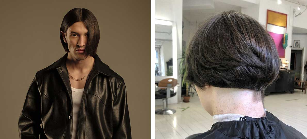 Модная мужская стрижка «Каре» на длинные  волосы: тренды 2024