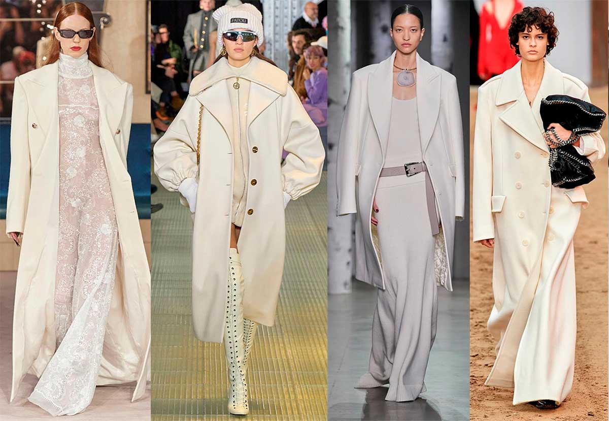 Стильное белое женское пальто - модные тренды осень-зима 2023-2024 