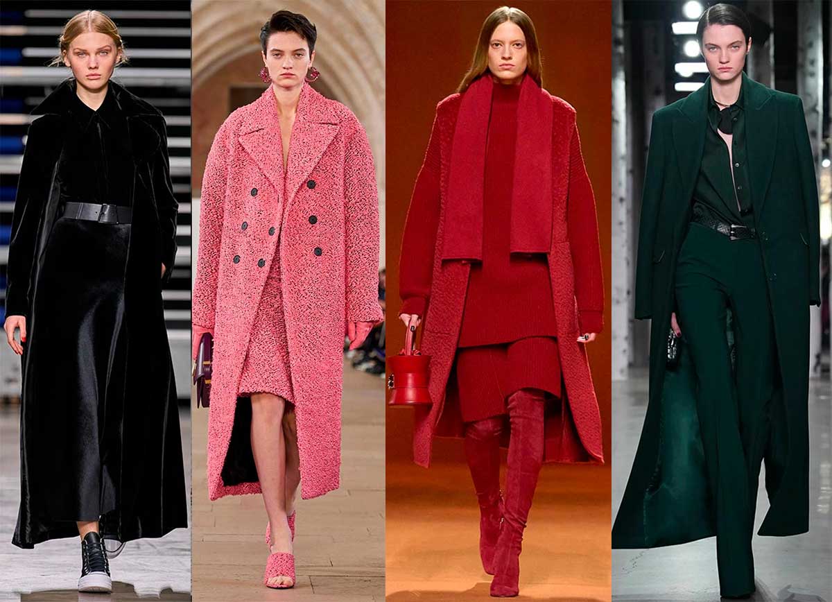 Элегантное женское пальто total look 2023-2024 модные луки