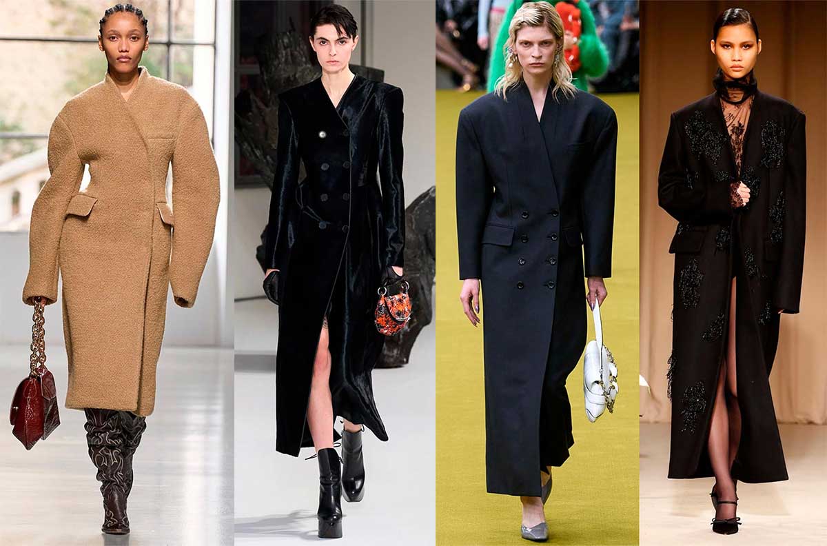 Женское пальто без воротника 2023-2024 модные тенденции